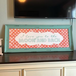 I Love You to the Moon and Back Wall Art